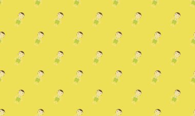 Farklı aksesuarlara sahip renkli arkaplan