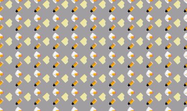 Farklı aksesuarlara sahip renkli arkaplan