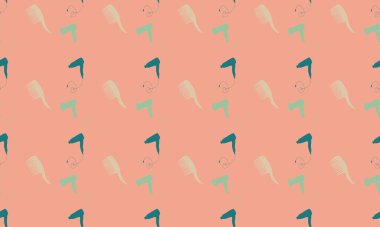 Farklı aksesuarlara sahip renkli arkaplan