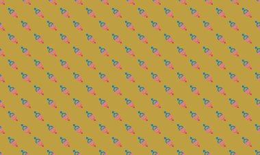 Farklı aksesuarlara sahip renkli arkaplan