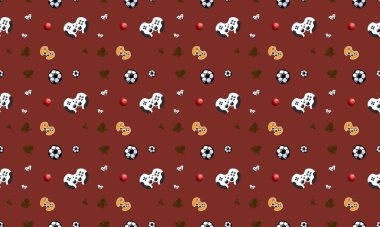 Farklı aksesuarlara sahip renkli arkaplan