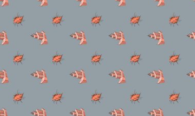 Farklı aksesuarlara sahip renkli arkaplan