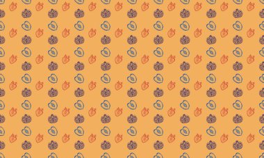 Farklı aksesuarlara sahip renkli arkaplan