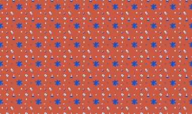 Farklı aksesuarlara sahip renkli arkaplan