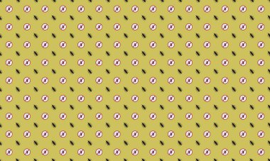 Farklı aksesuarlara sahip renkli arkaplan