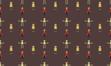 Farklı aksesuarlara sahip renkli arkaplan