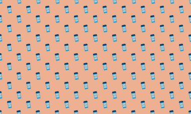 Farklı aksesuarlara sahip renkli arkaplan