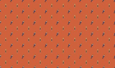 Farklı aksesuarlara sahip renkli arkaplan