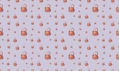 Farklı aksesuarlara sahip renkli arkaplan