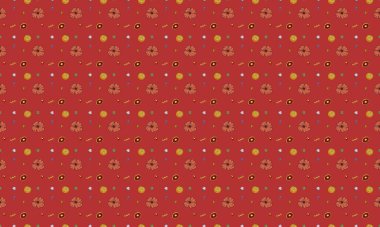 Farklı aksesuarlara sahip renkli arkaplan