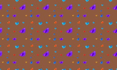 Farklı aksesuarlara sahip renkli arkaplan