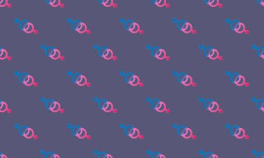 Farklı aksesuarlara sahip renkli arkaplan