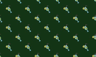 Farklı aksesuarlara sahip renkli arkaplan