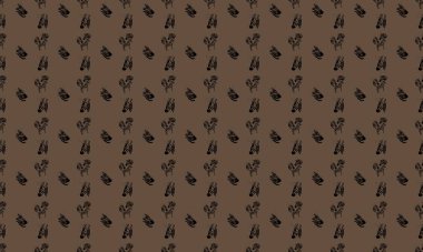 Farklı aksesuarlara sahip renkli arkaplan