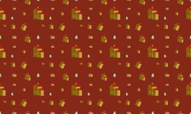 Farklı aksesuarlara sahip renkli arkaplan