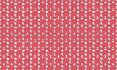 Farklı aksesuarlara sahip renkli arkaplan