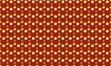 Farklı aksesuarlara sahip renkli arkaplan