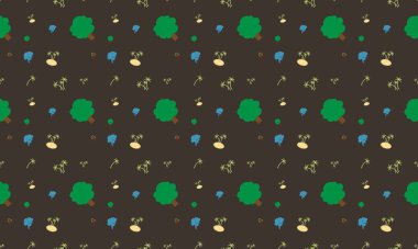 Farklı aksesuarlara sahip renkli arkaplan