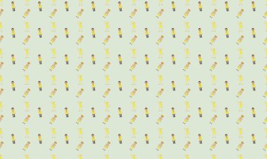 Farklı aksesuarlara sahip renkli arkaplan