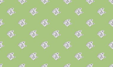 Farklı aksesuarlara sahip renkli arkaplan