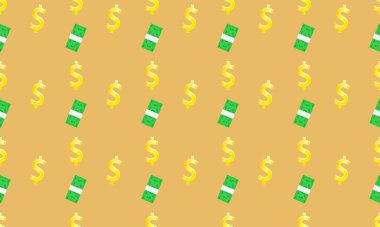 Farklı aksesuarlara sahip renkli arkaplan