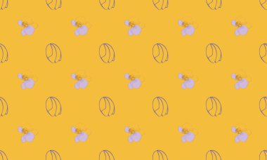 Farklı aksesuarlara sahip renkli arkaplan