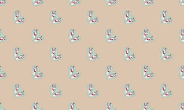 Farklı aksesuarlara sahip renkli arkaplan