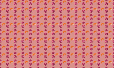 Farklı aksesuarlara sahip renkli arkaplan