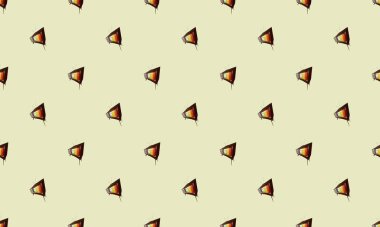 Farklı aksesuarlara sahip renkli arkaplan