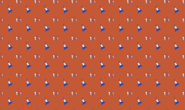 Farklı aksesuarlara sahip renkli arkaplan