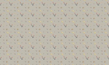 Farklı aksesuarlara sahip renkli arkaplan