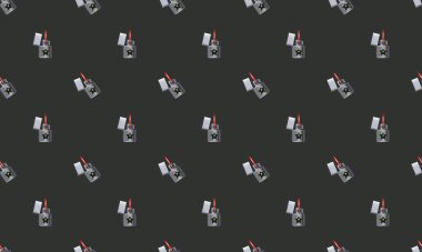 Farklı aksesuarlara sahip renkli arkaplan