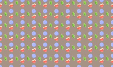 Farklı aksesuarlara sahip renkli arkaplan