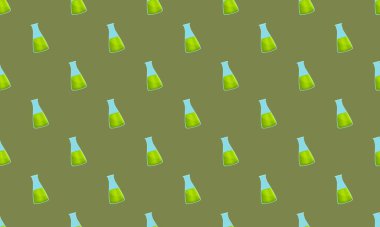 Farklı aksesuarlara sahip renkli arkaplan