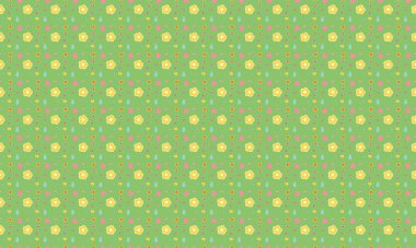 Farklı aksesuarlara sahip renkli arkaplan