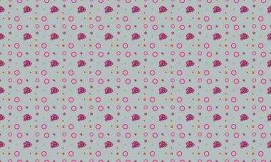 Farklı aksesuarlara sahip renkli arkaplan