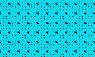 Farklı aksesuarlara sahip renkli arkaplan