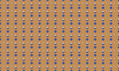 Farklı aksesuarlara sahip renkli arkaplan