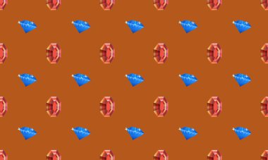 Farklı aksesuarlara sahip renkli arkaplan