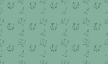 Farklı aksesuarlara sahip renkli arkaplan