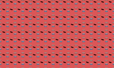 Farklı aksesuarlara sahip renkli arkaplan