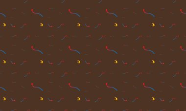 Farklı aksesuarlara sahip renkli arkaplan