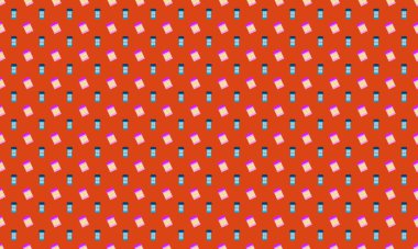 Farklı aksesuarlara sahip renkli arkaplan