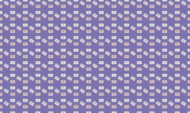 Farklı aksesuarlara sahip renkli arkaplan