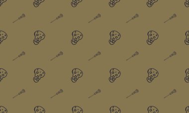 Farklı aksesuarlara sahip renkli arkaplan