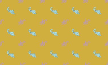 Farklı aksesuarlara sahip renkli arkaplan