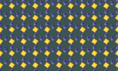 Farklı aksesuarlara sahip renkli arkaplan