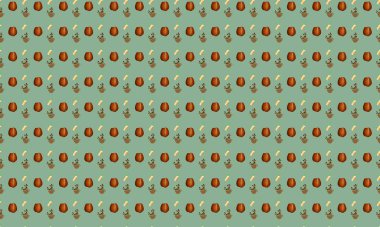 Farklı aksesuarlara sahip renkli arkaplan