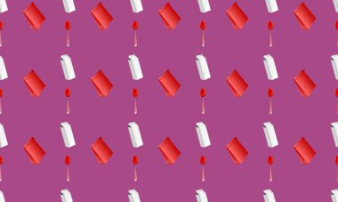 Farklı aksesuarlara sahip renkli arkaplan