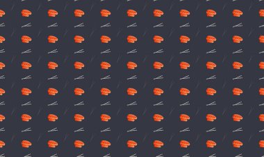 Farklı aksesuarlara sahip renkli arkaplan